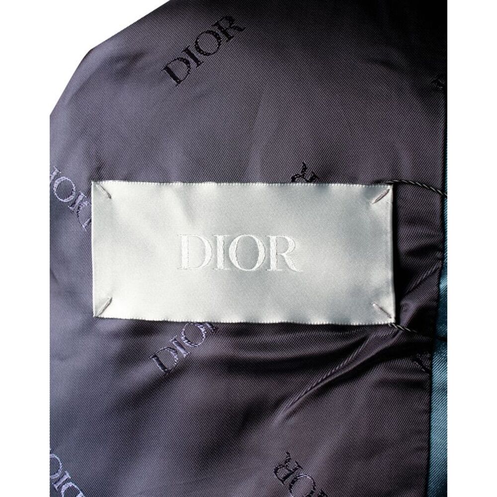 Dior x Sorayama Embroidered Souvenir Bomber Jacket in Blue Viscose - Picture 4 of 5